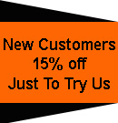 New Customers 15% Off Just To Try Us